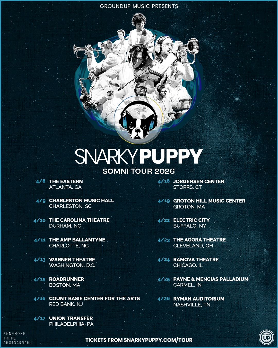 Snarky Puppy Somni Tour Poster 2026